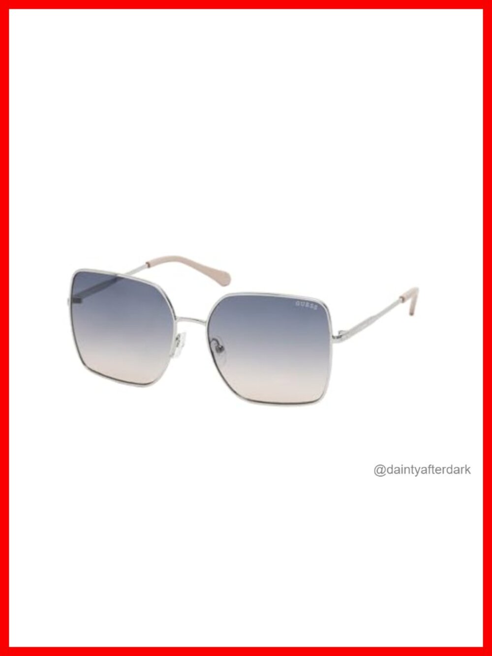 GUESS Aviator Sunglasses Full Coverage Gradient Lens UV Protection